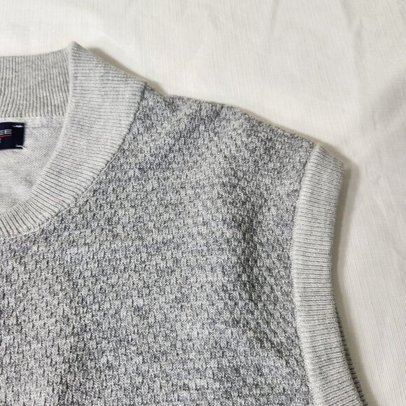 Roundtree & Yorke Men's Vest 1/4 Quarter Zip Gray Sweater Tall size XLT (11) - Picture 3 of 8